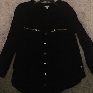 Black quarter sleeve Guess shirt
